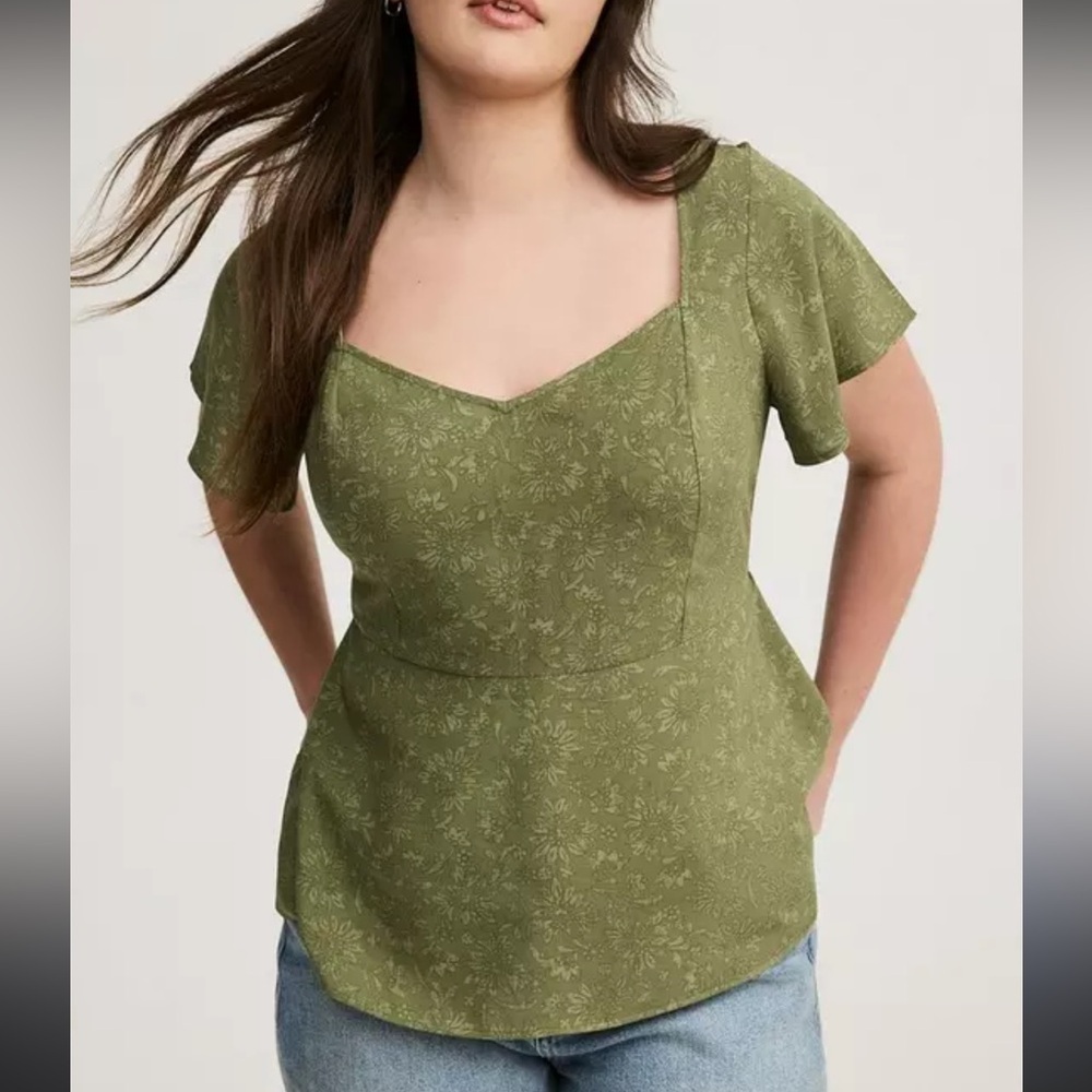 Torrid Sage Green Blouse